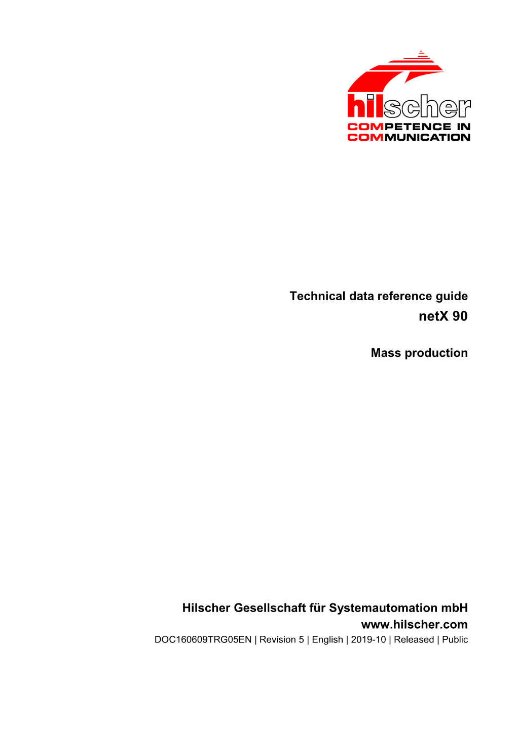 Netx 90 Technical Data Reference Guide