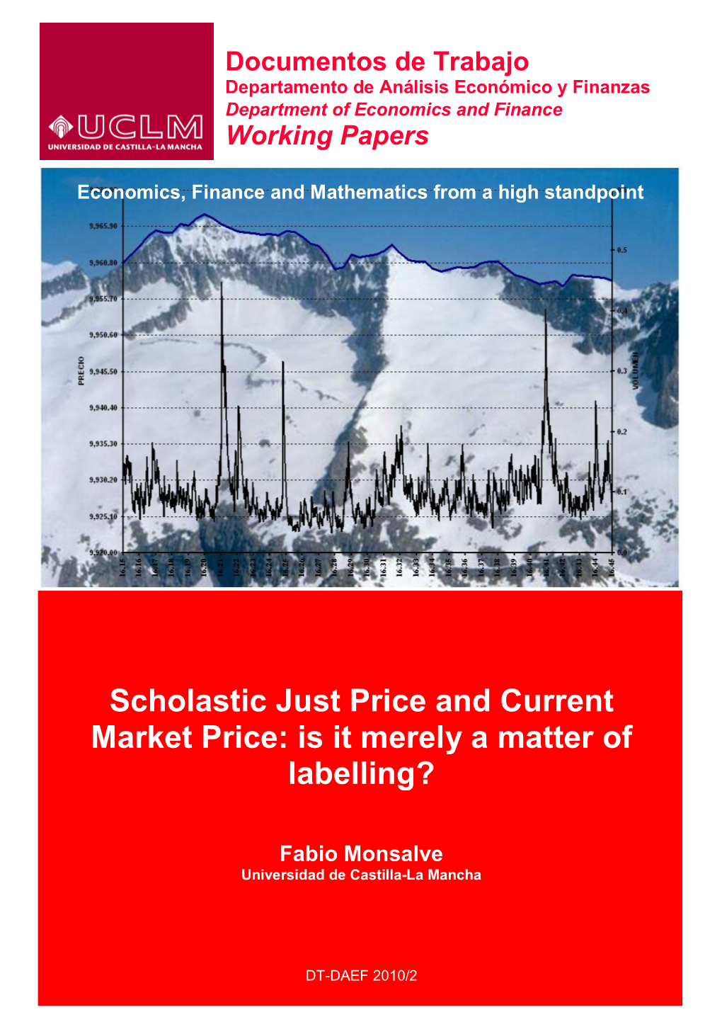 Scholastic Just Price and Current Market Price: Is It Merely a Matter of Labelling?