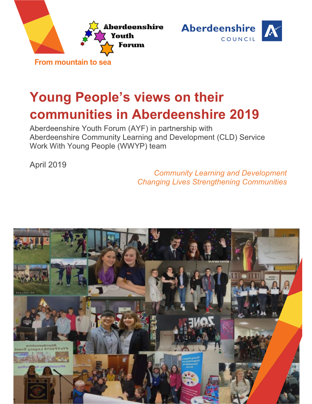Young People's Views on Their Communities in Aberdeenshire 2019