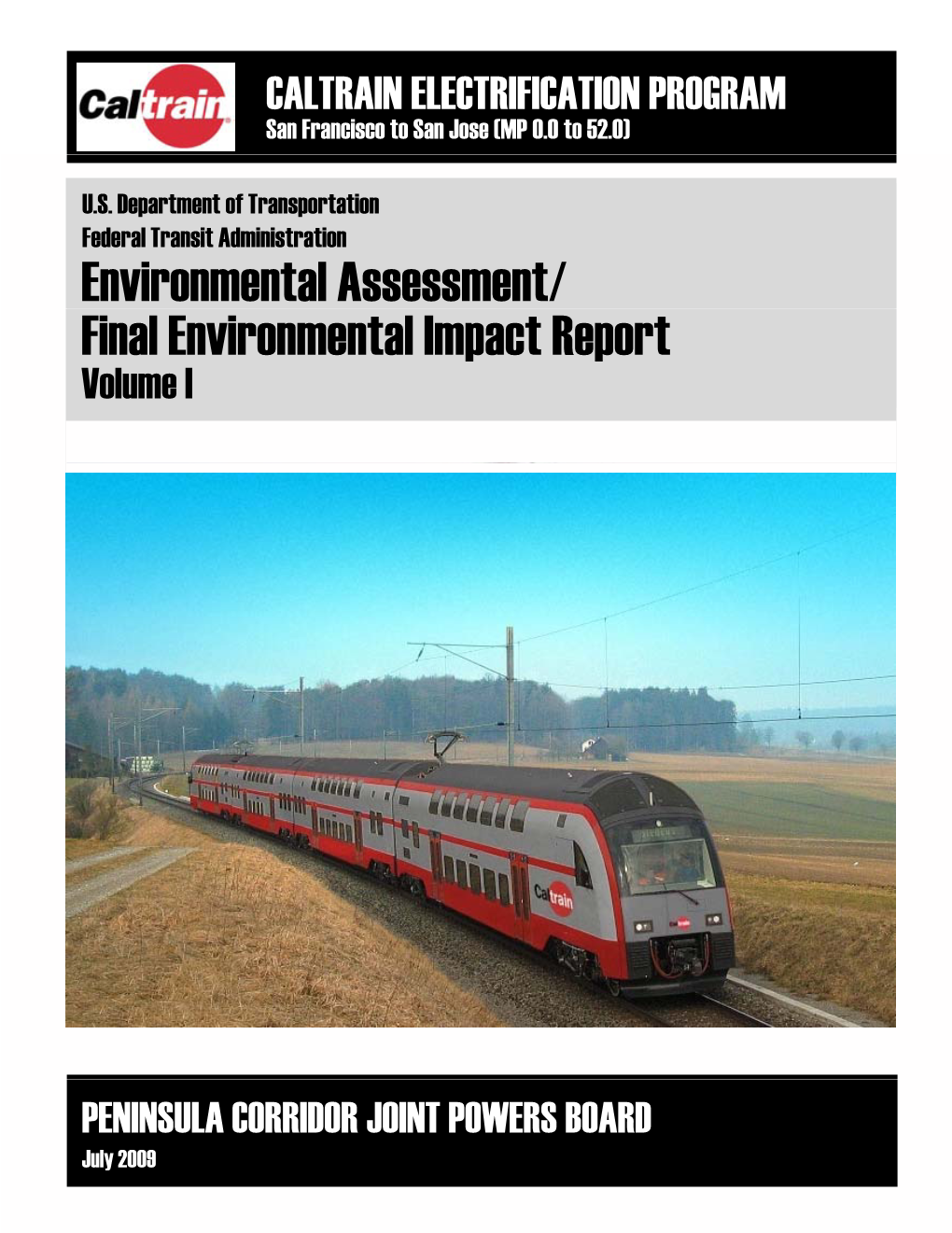 Caltrain Electrification Program: Environmental Assessment/ Final