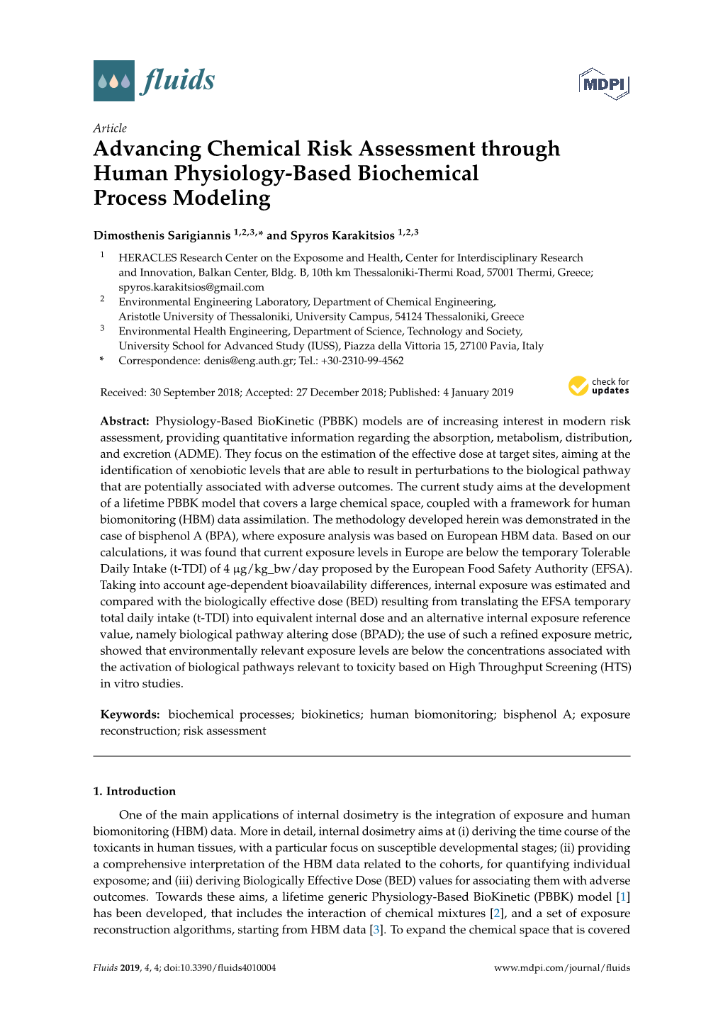 Advancing Chemical Risk Assessment Through Human Physiology-Based Biochemical Process Modeling