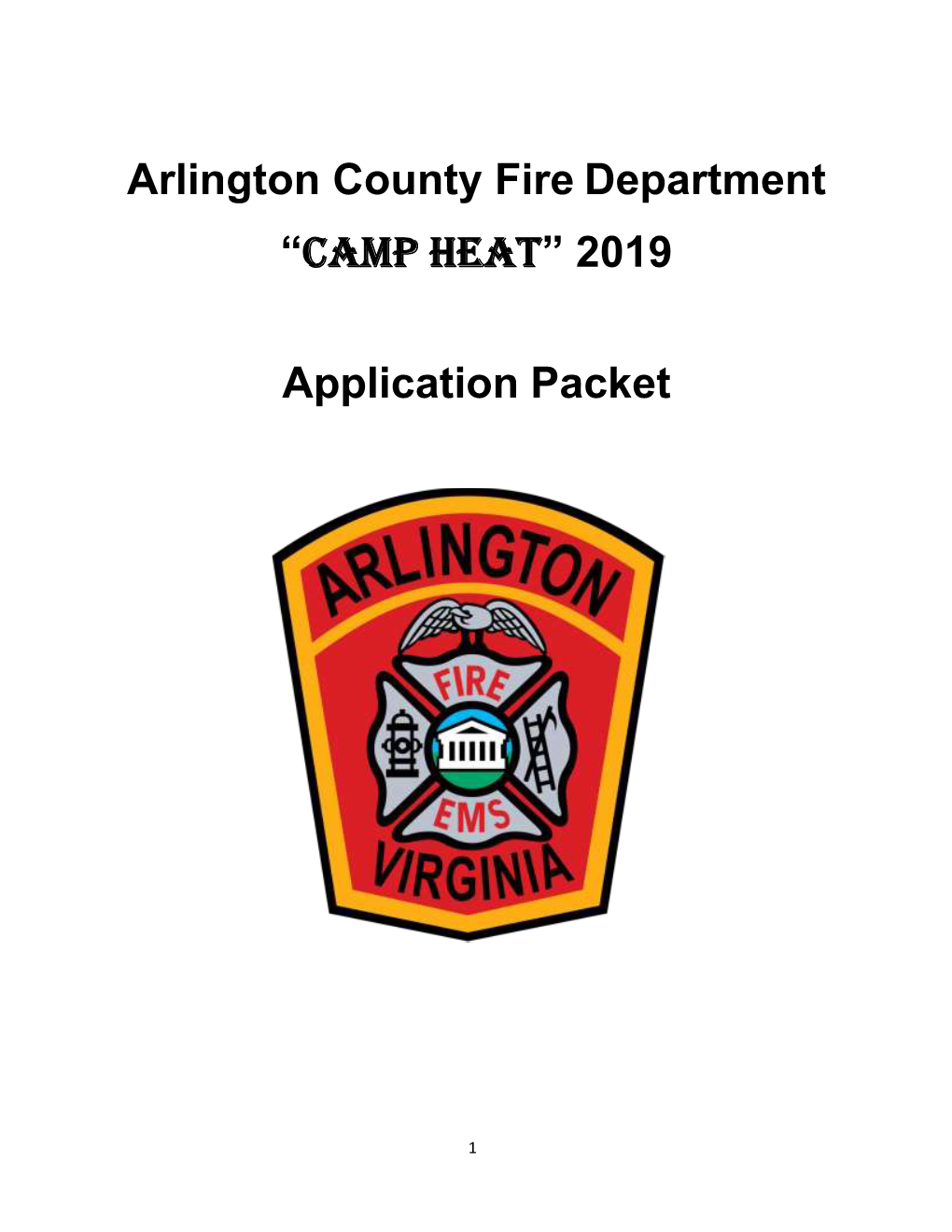 Arlington County Fire Department “Camp Heat” 2019