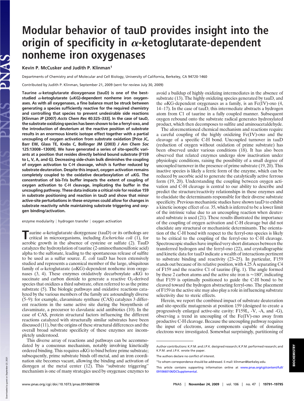 Ketoglutarate-Dependent Nonheme Iron Oxygenases