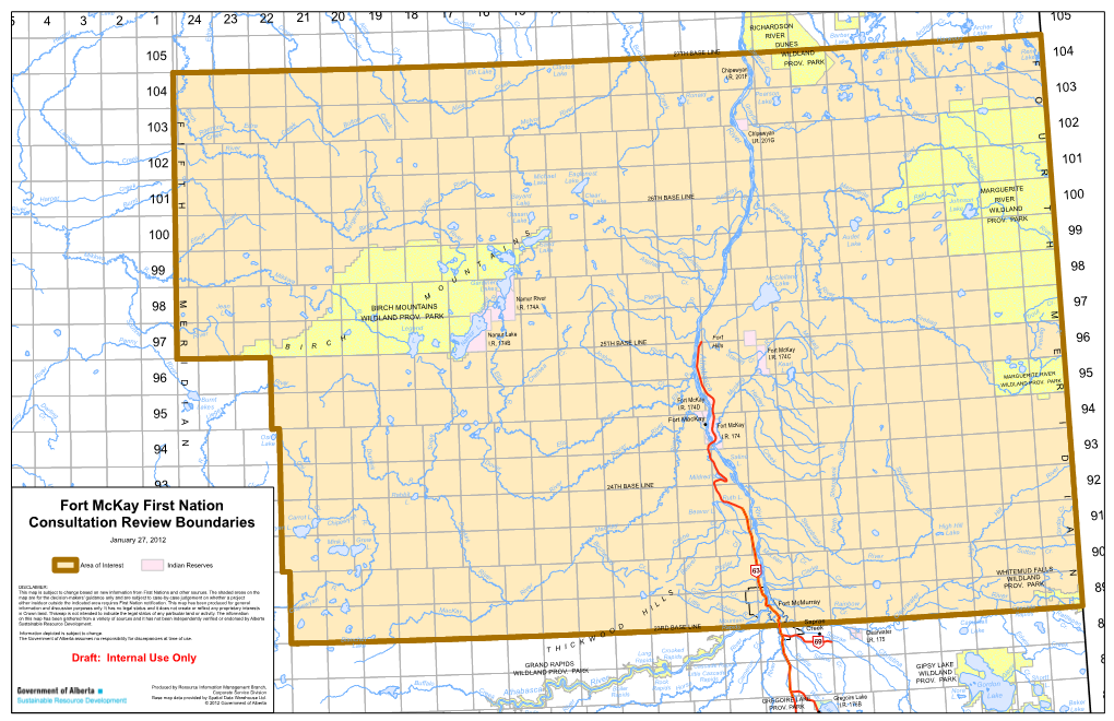 Fort Mckay First Nation Consultation Review Boundaries