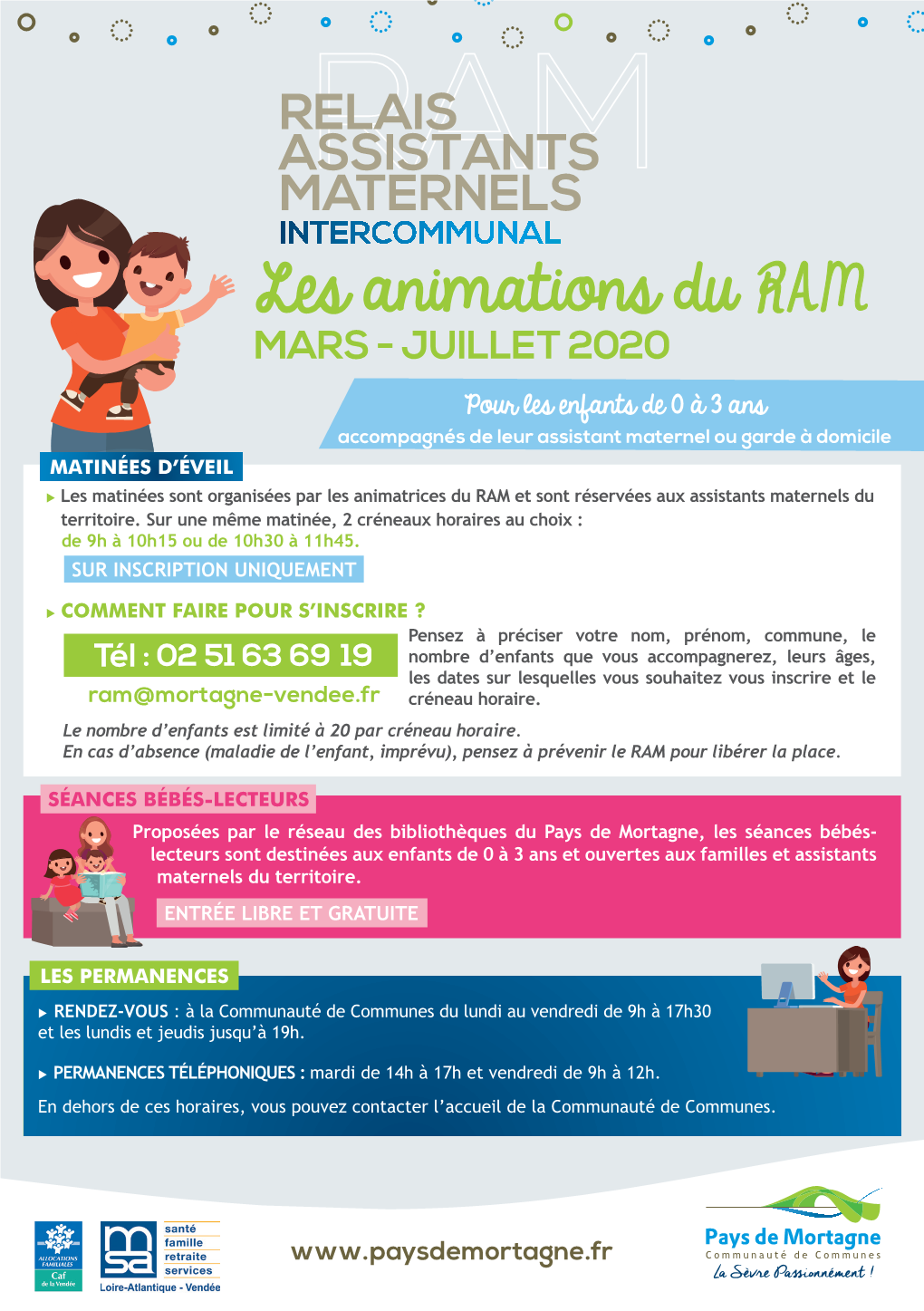 Les Animations Du RAM MARS - JUILLET 2020