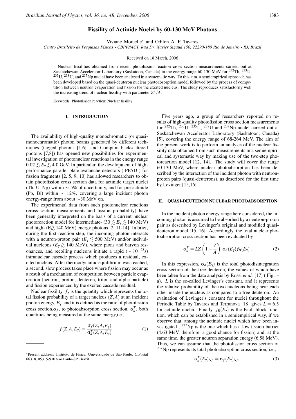 Fissility of Actinide Nuclei by 60-130 Mev Photons