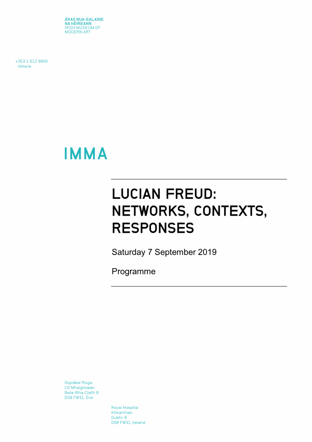 Programme. Lucian Freud Networks