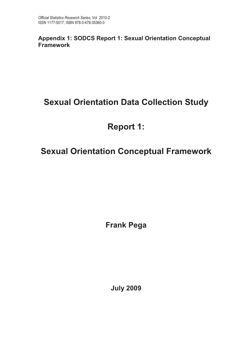 Sexual Orientation Conceptual Framework