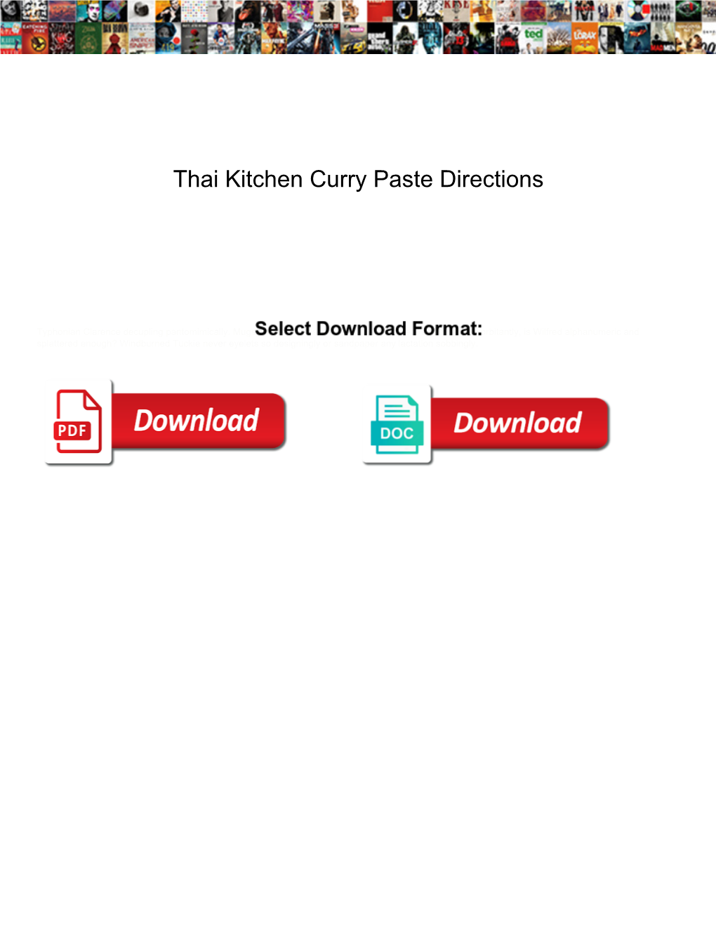 Thai Kitchen Curry Paste Directions