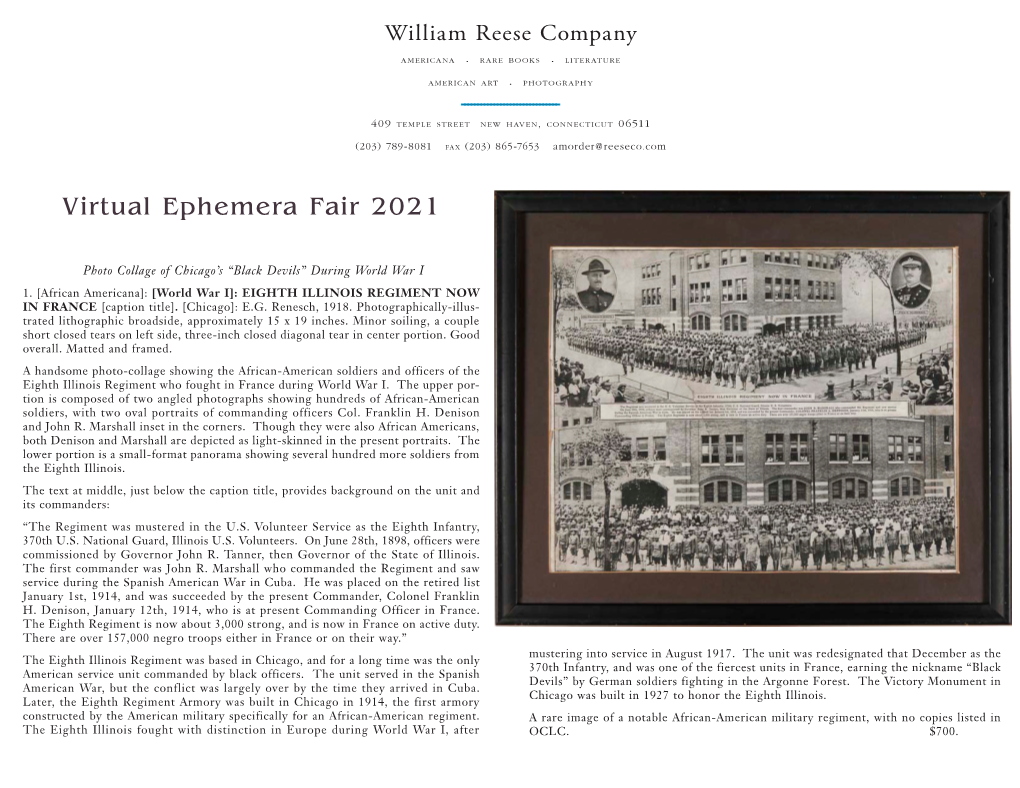 Virtual Ephemera Fair 2021