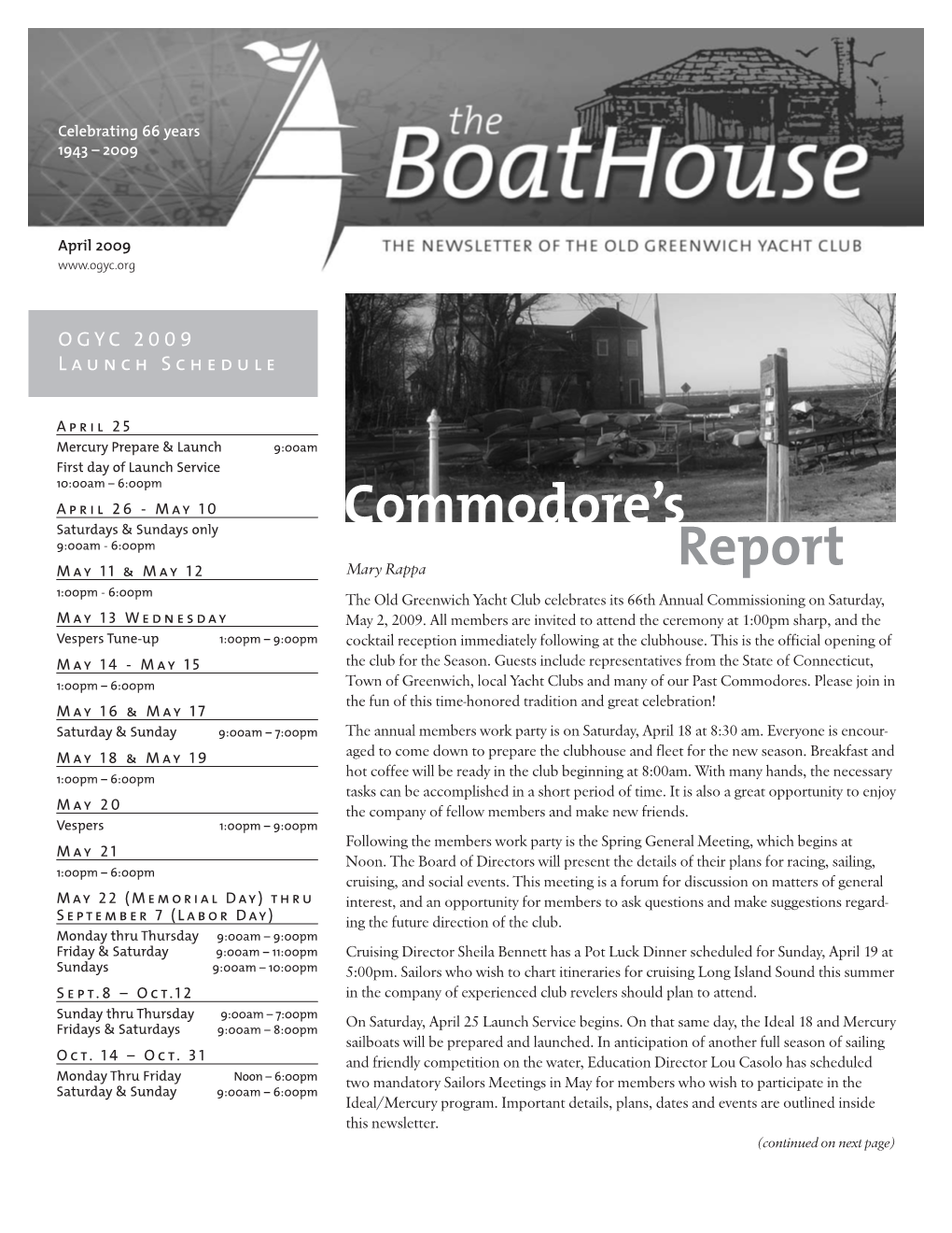 Commodore's Report