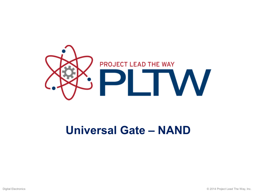 Universal Gate – NAND