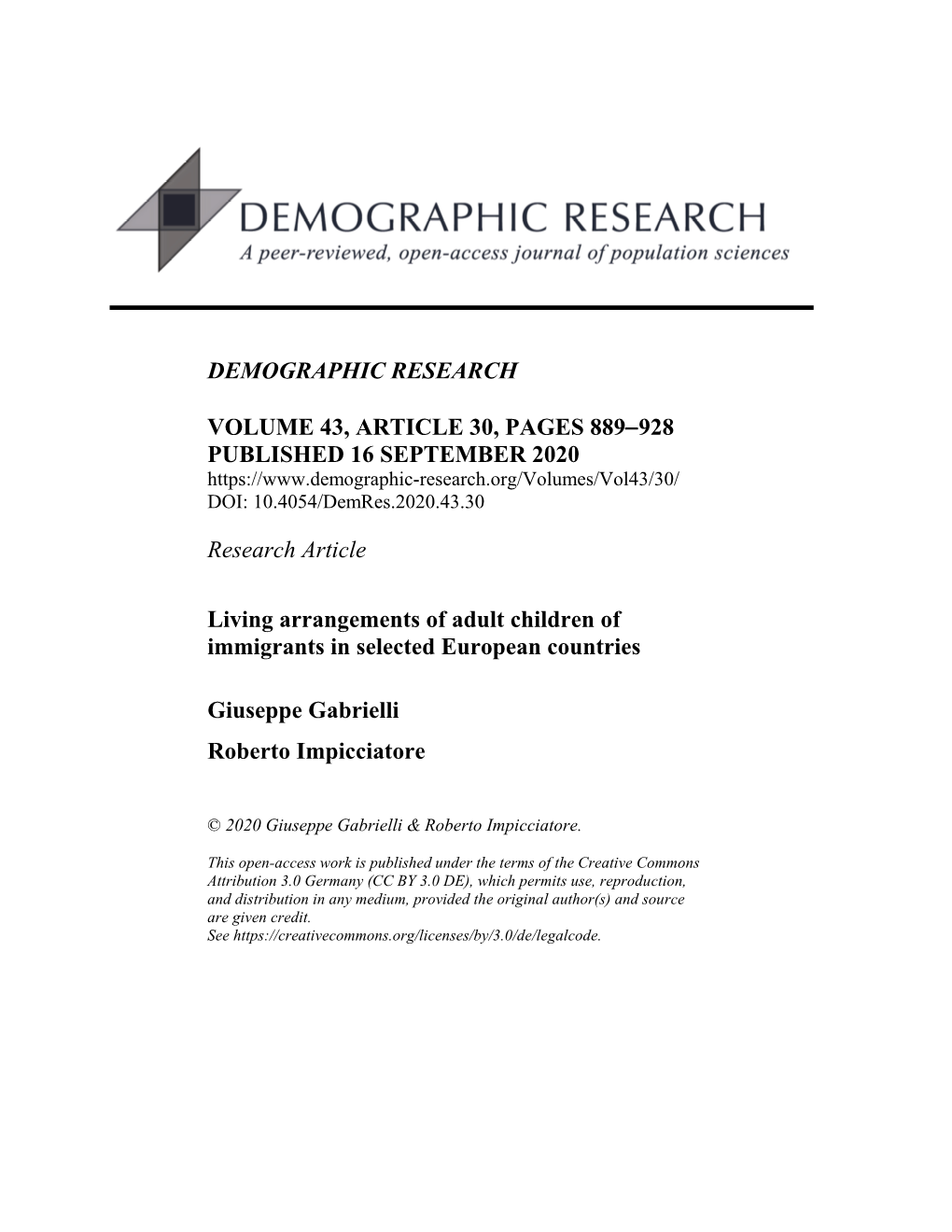 Living Arrangements of Adult Children of Immigrants in Selected European Countries