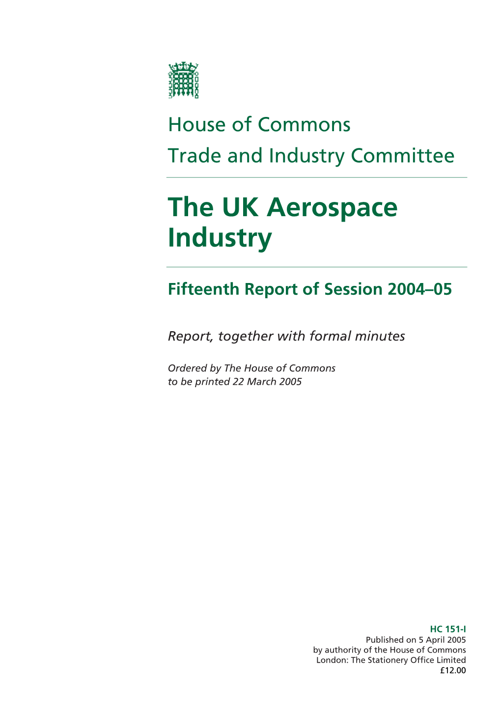 The UK Aerospace Industry