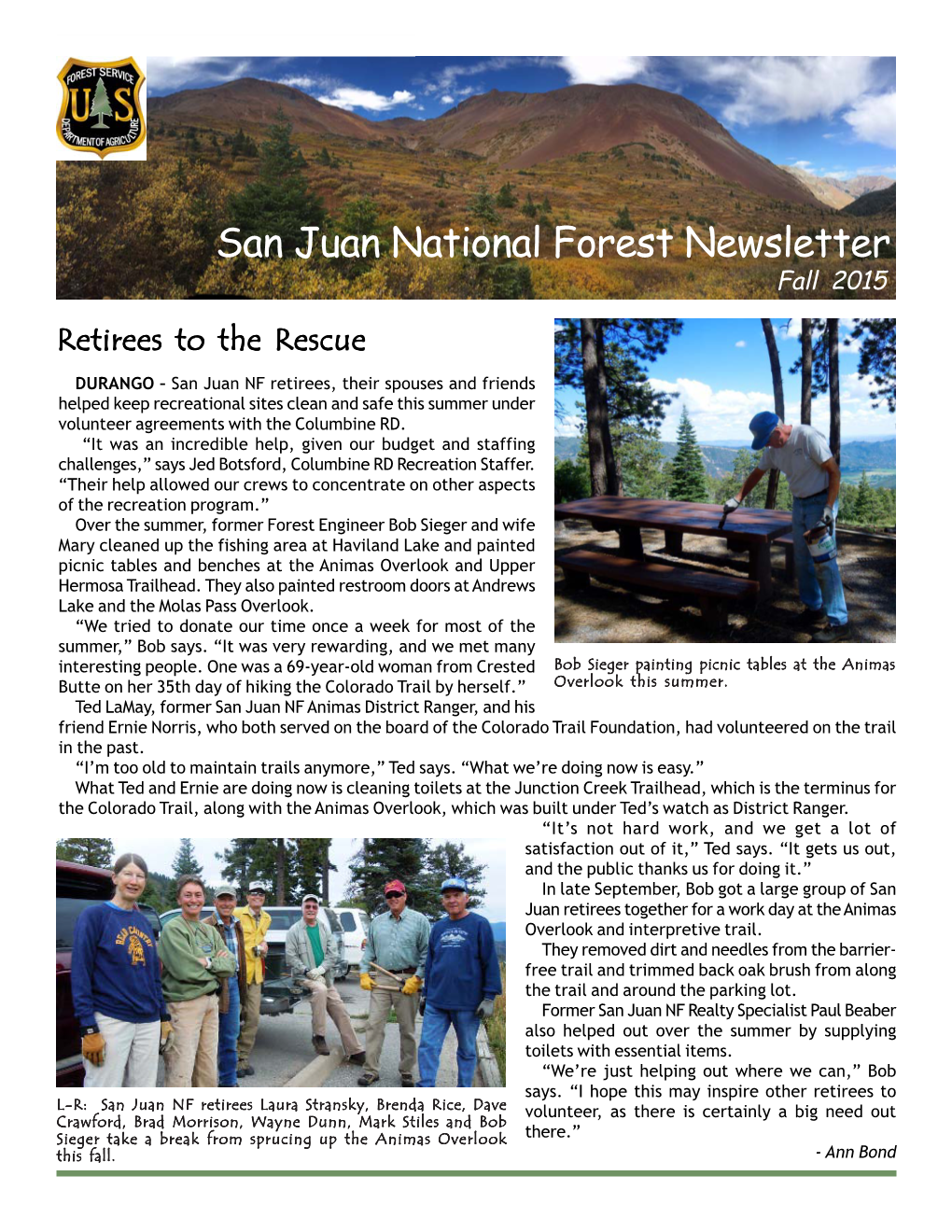San Juan National Forest Newsletter 1
