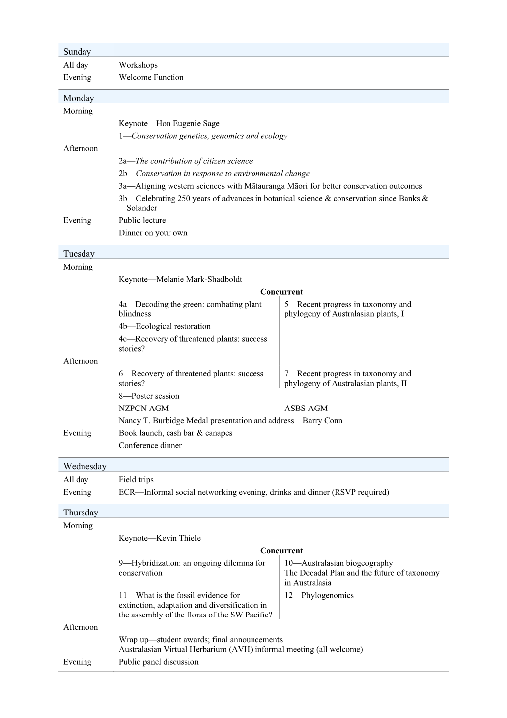 The Simplified Programme