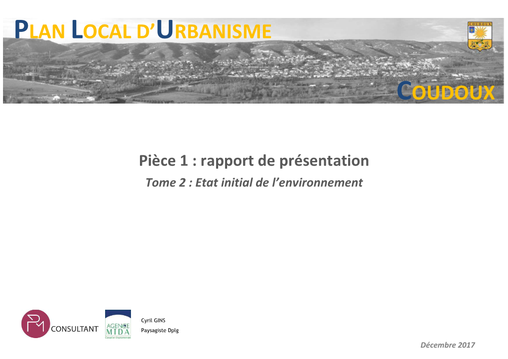 Plan Local D'urbanisme Coudoux
