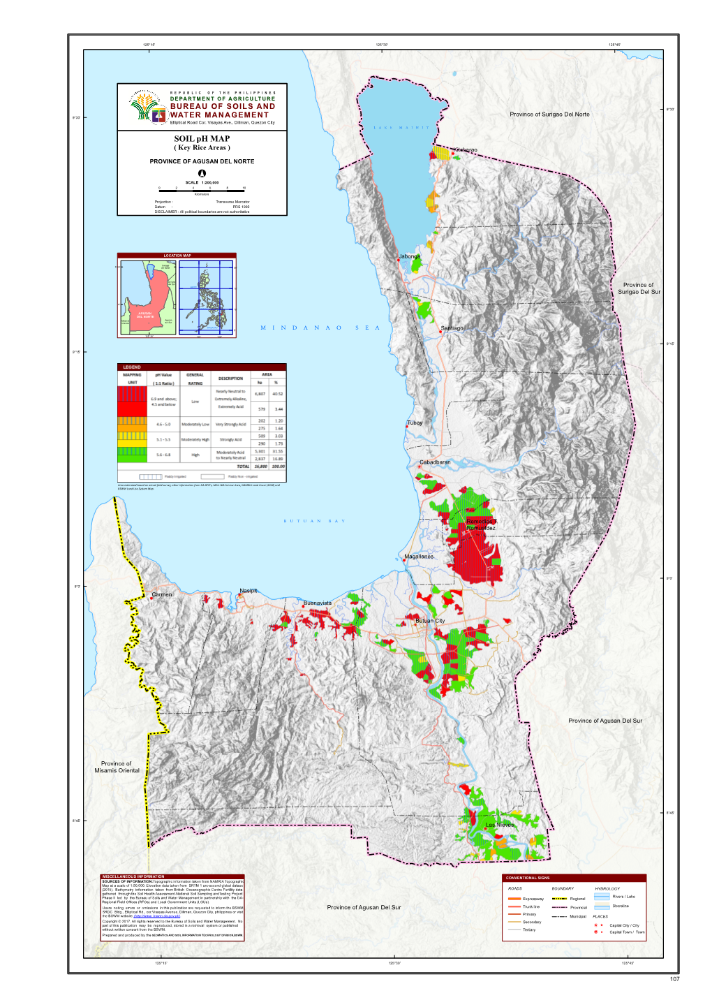 SOIL Ph MAP ( Key Rice Areas ) Kitcharao