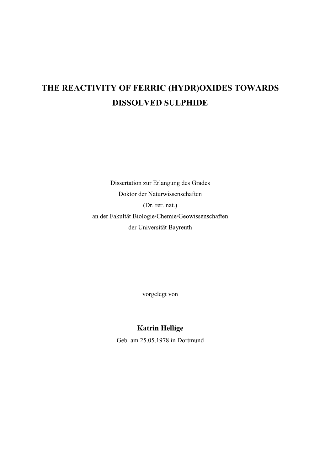 Electron Transfer Processes in Anoxic Aquifers – The