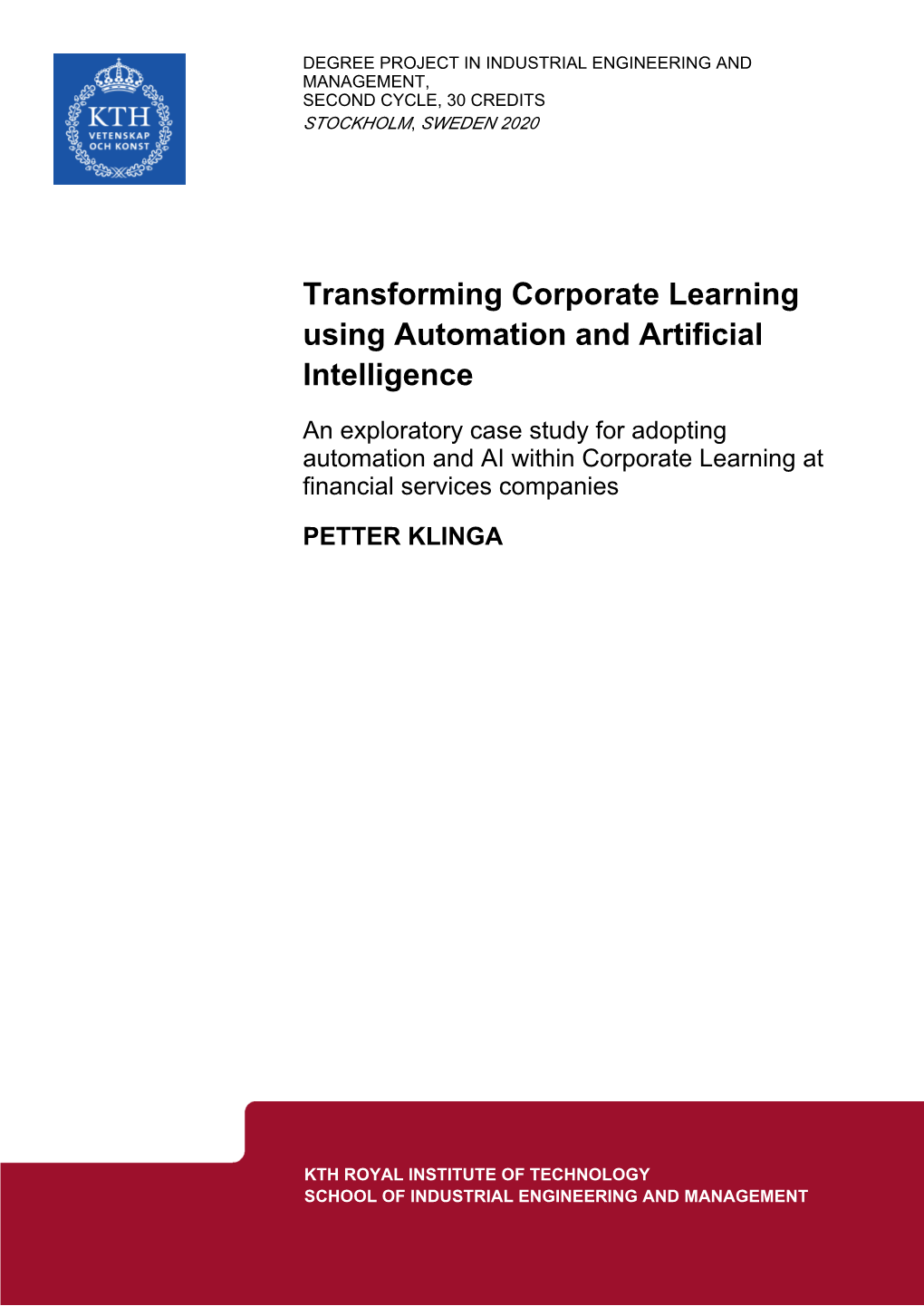Transforming Corporate Learning Using Automation and Artificial Intelligence