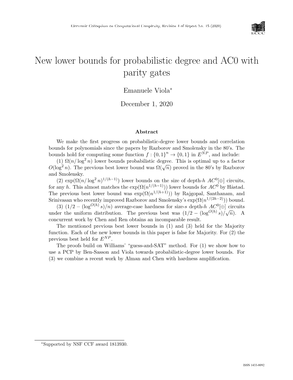 New Lower Bounds for Probabilistic Degree and AC0 with Parity Gates