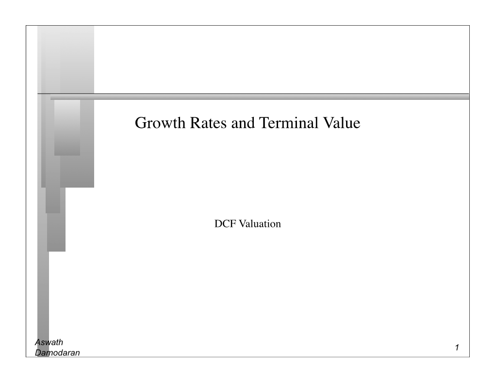 Growth Rates and Terminal Value