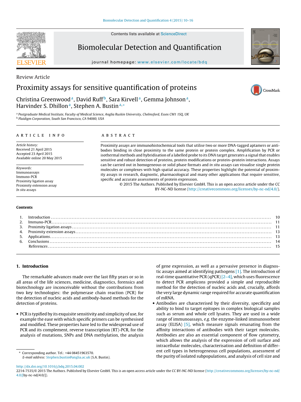 Proximity Assays for Sensitive Quantification of Proteins