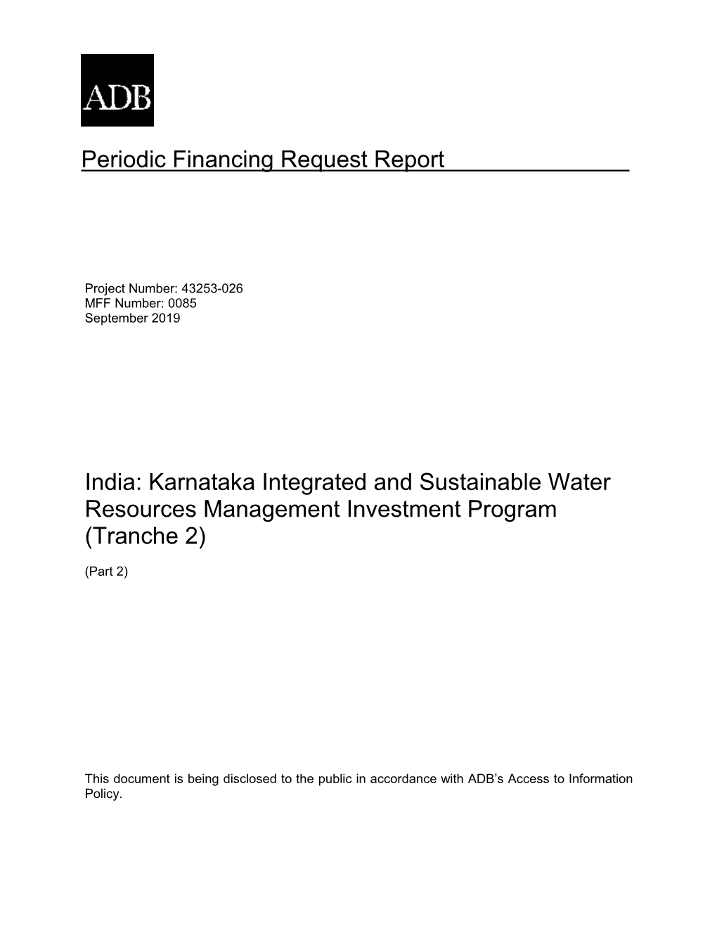 43253-026: Karnataka Integrated and Sustainable Water Resources