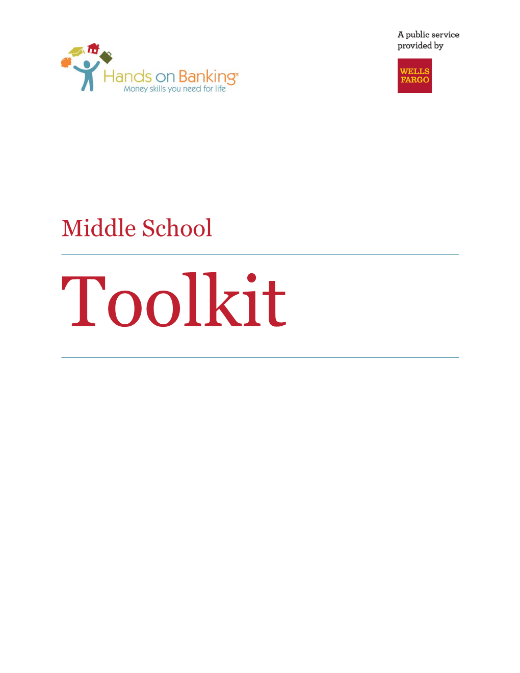 Middle School Toolkit Table of Contents