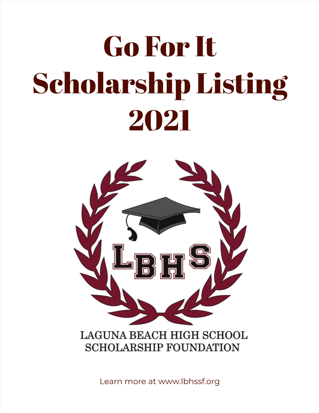 Scholarship Goforit Listing 2021