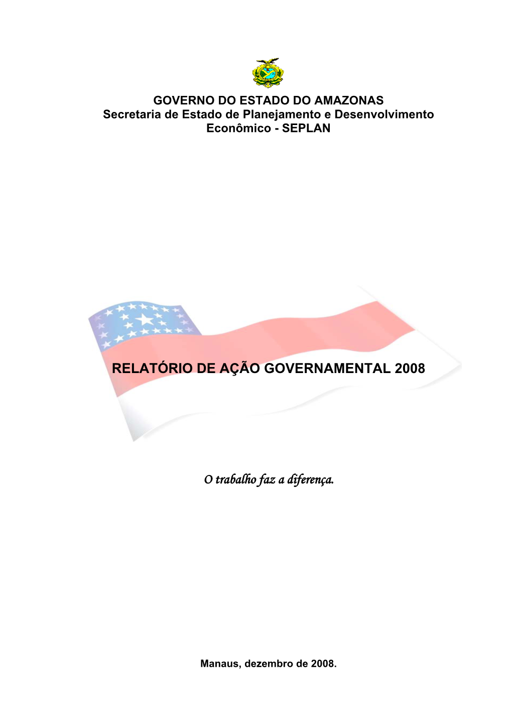 Relatório De Ação Governamental 2008