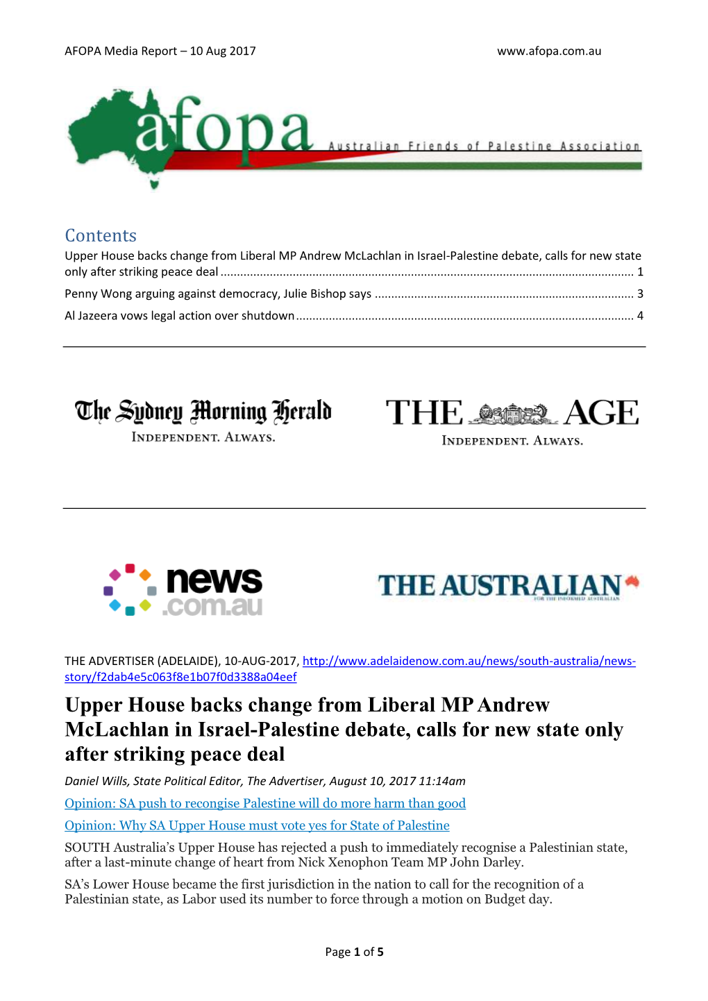 Upper House Backs Change from Liberal MP Andrew Mclachlan in Israel-Palestine Debate, Calls for New State Only After Striking Peace Deal