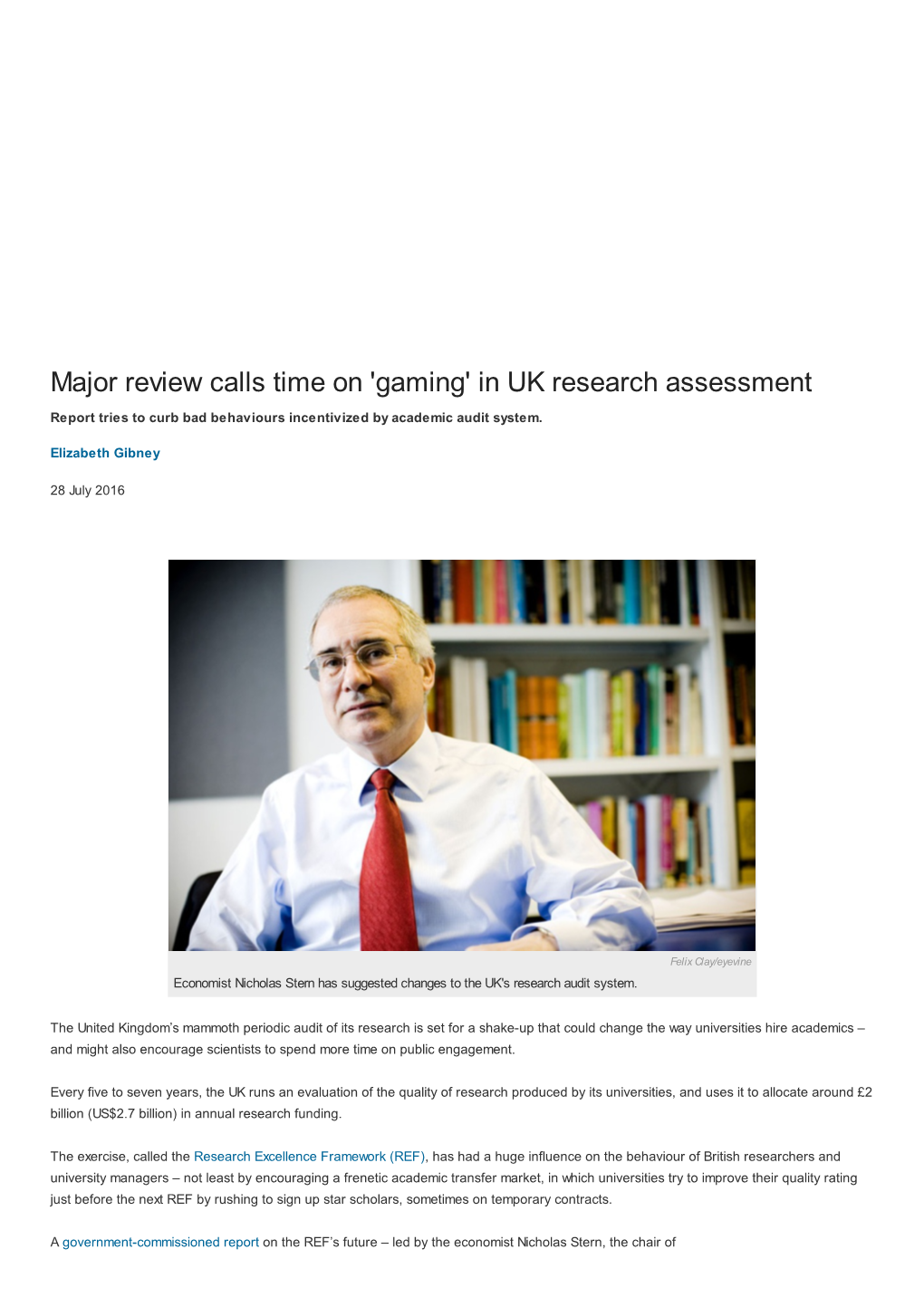 Major Review Calls Time on 'Gaming' in UK Research Assessment Report Tries to Curb Bad Behaviours Incentivized by Academic Audit System