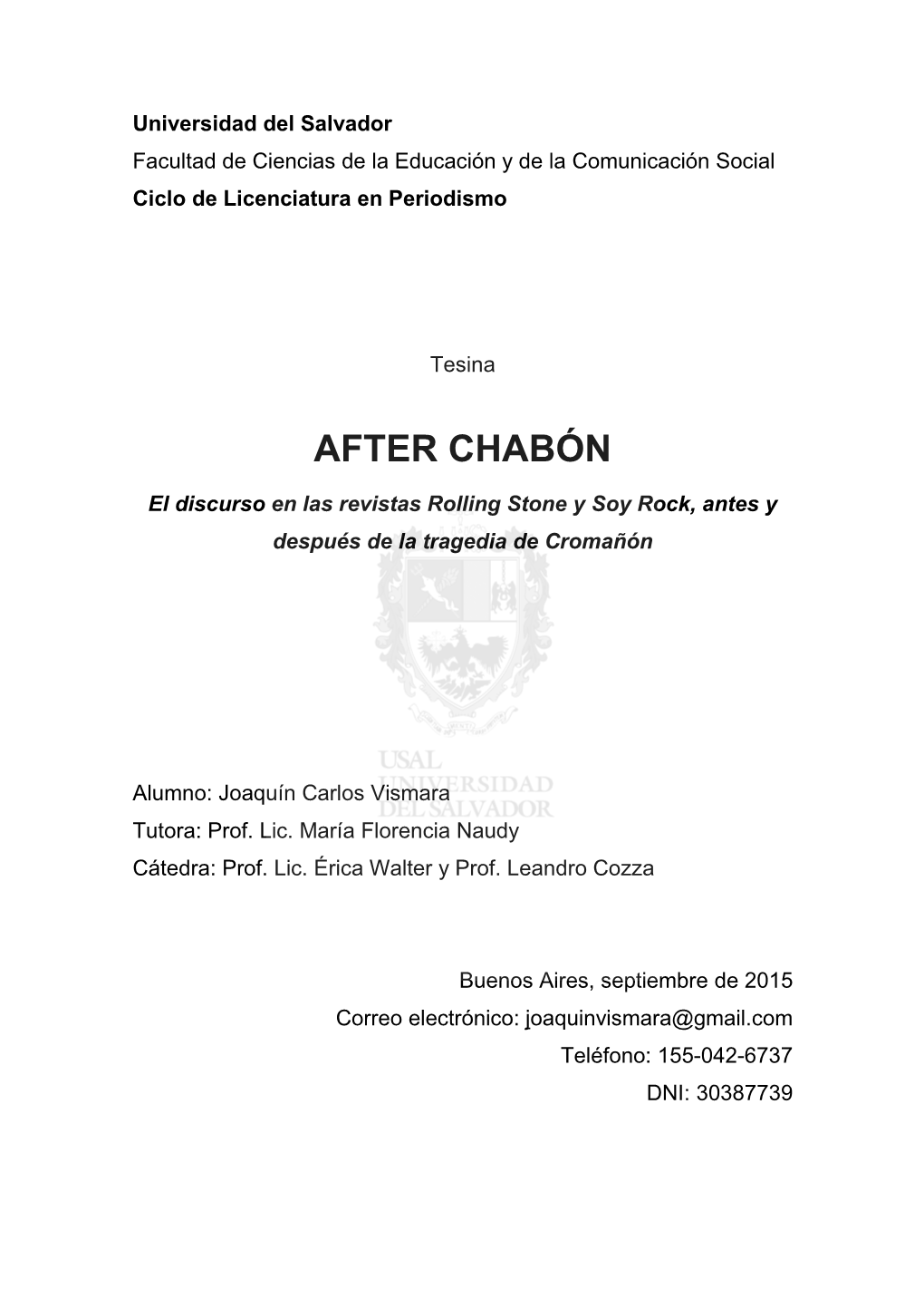 After Chabón