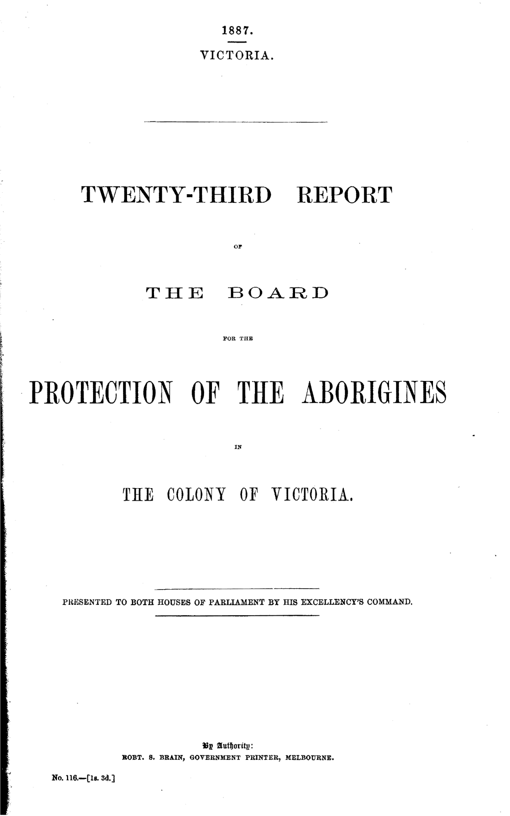 ·Protection of the Aborigines
