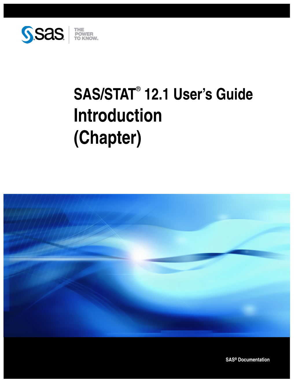 SAS/STAT 12.1 User's Guide