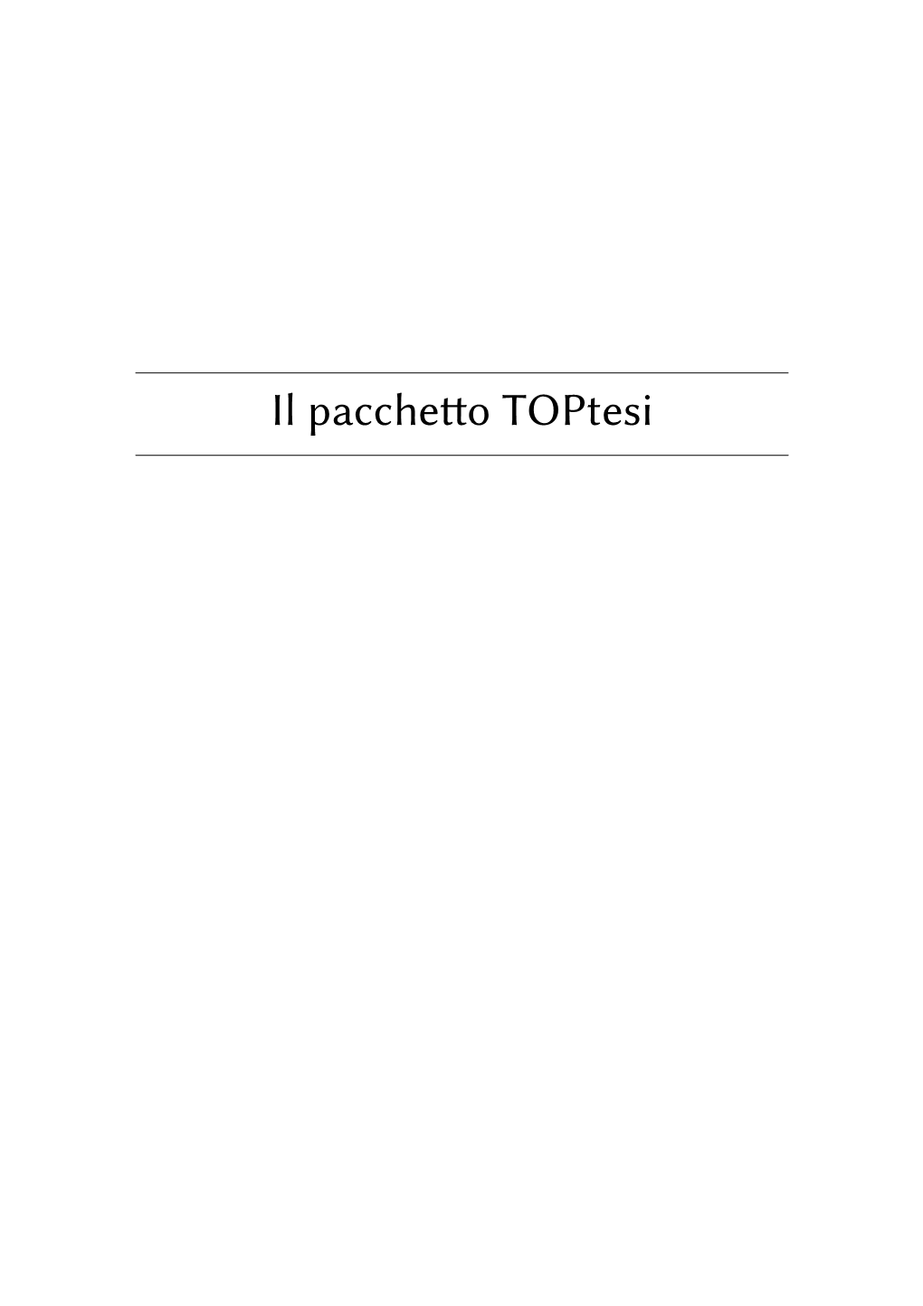 Il Pacchetto Toptesi