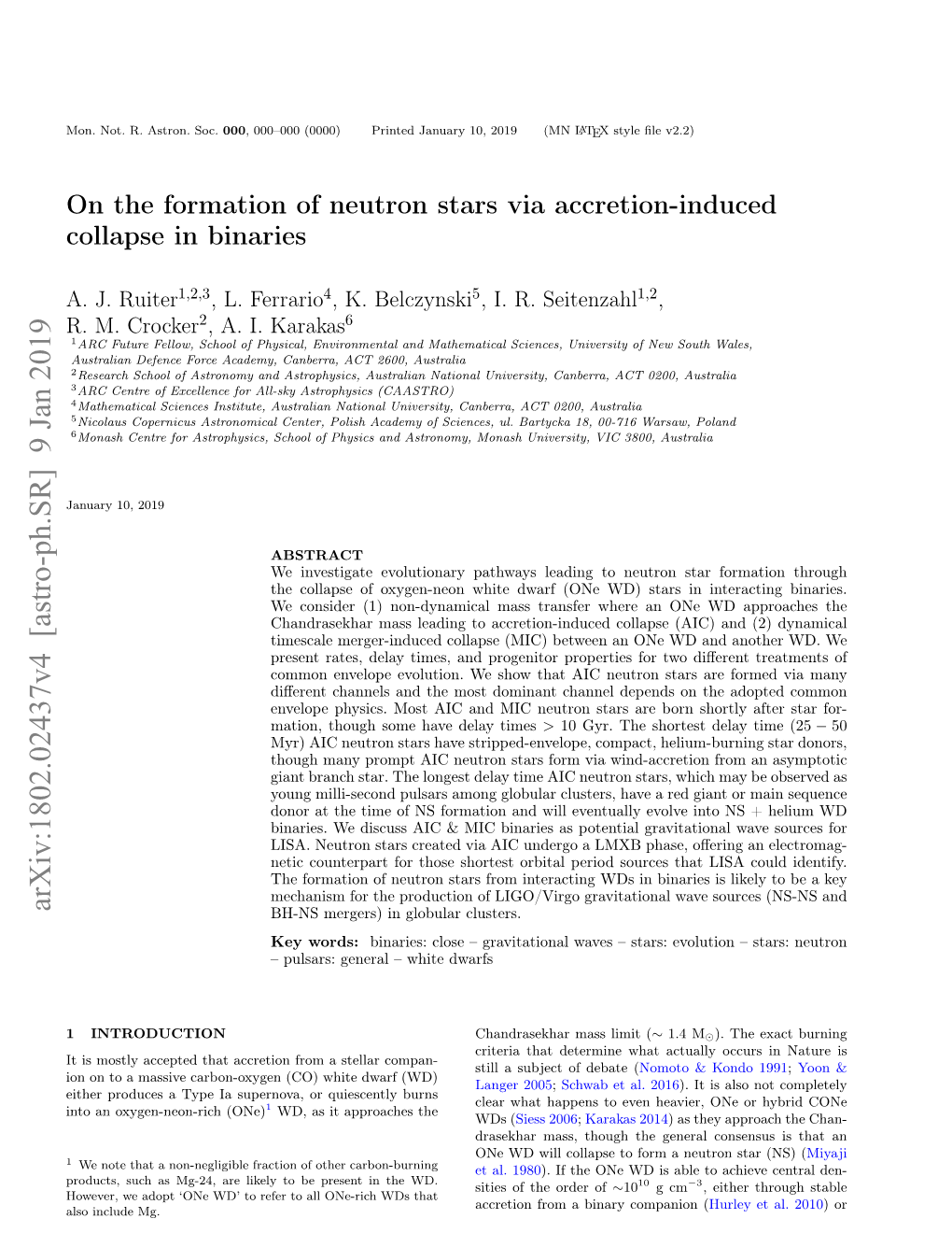 On the Formation of Neutron Stars Via Accretion-Induced Collapse in Binaries