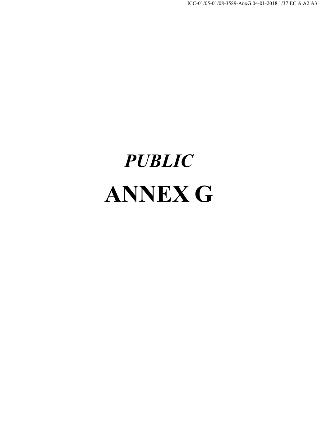 ANNEX G ICC-01/05-01/08-3589-Anxg 04-01-2018 2/37 EC a A2 A3