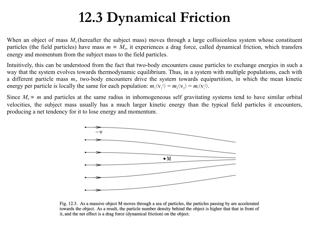 12.3 Dynamical Friction