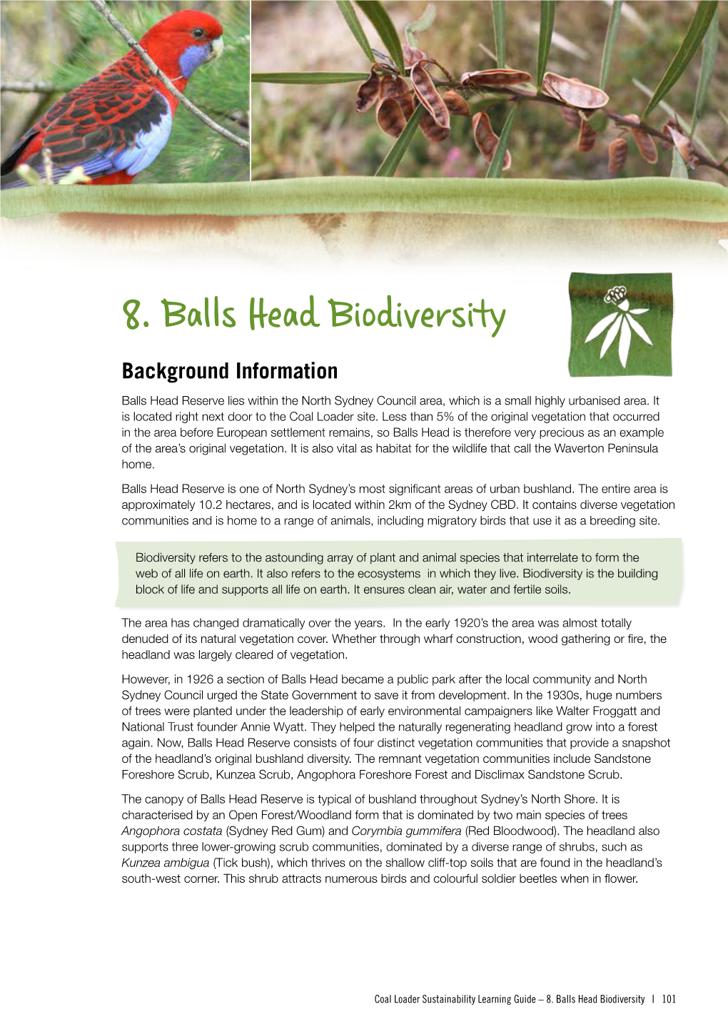 8. Balls Head Biodiversity