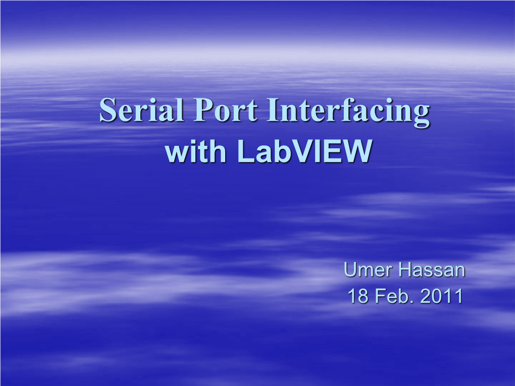 An Introduction to Serial Port Interfacing