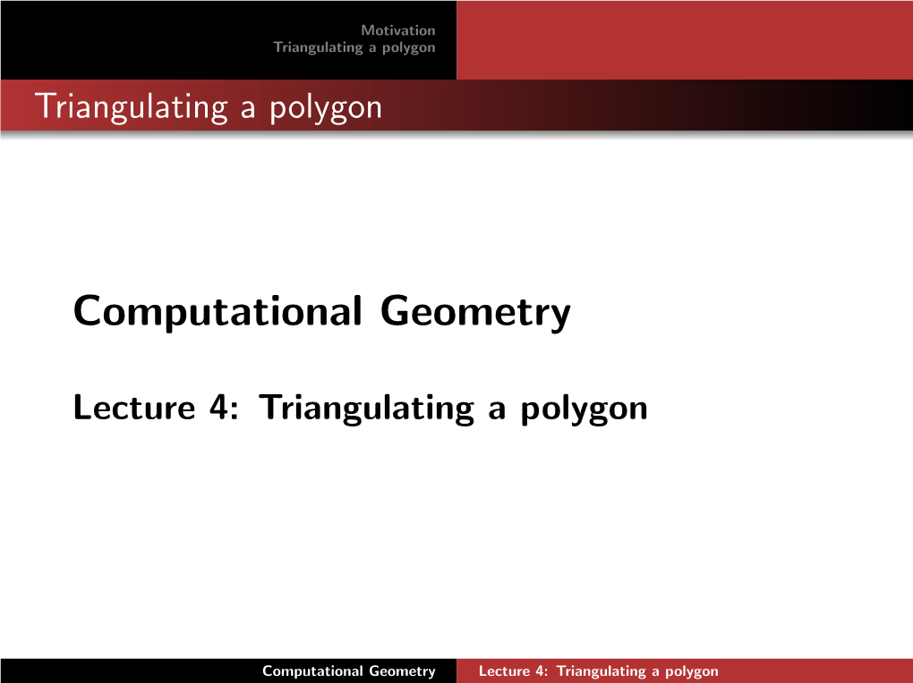 Polygon Triangulation