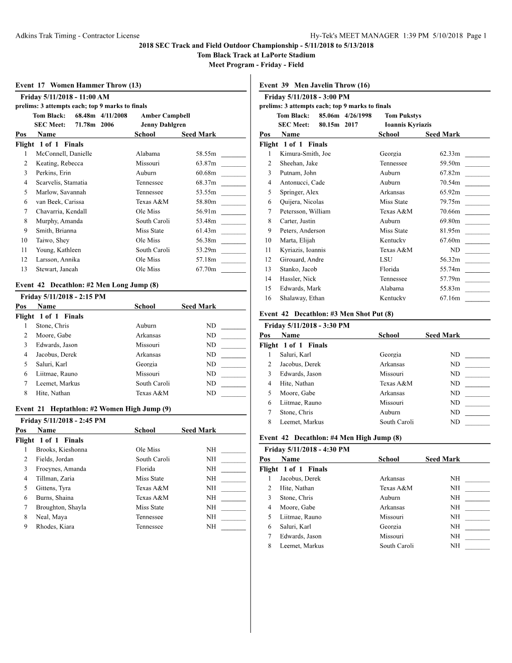 Adkins Trak Timing