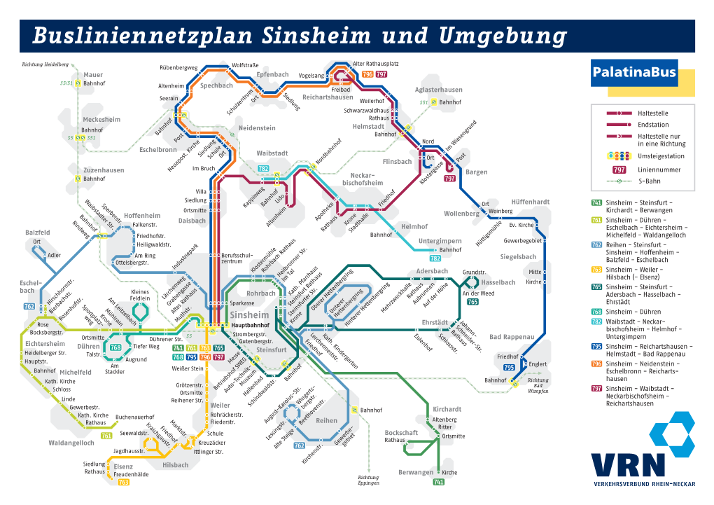 Busliniennetzplan Sinsheim Und Umgebung