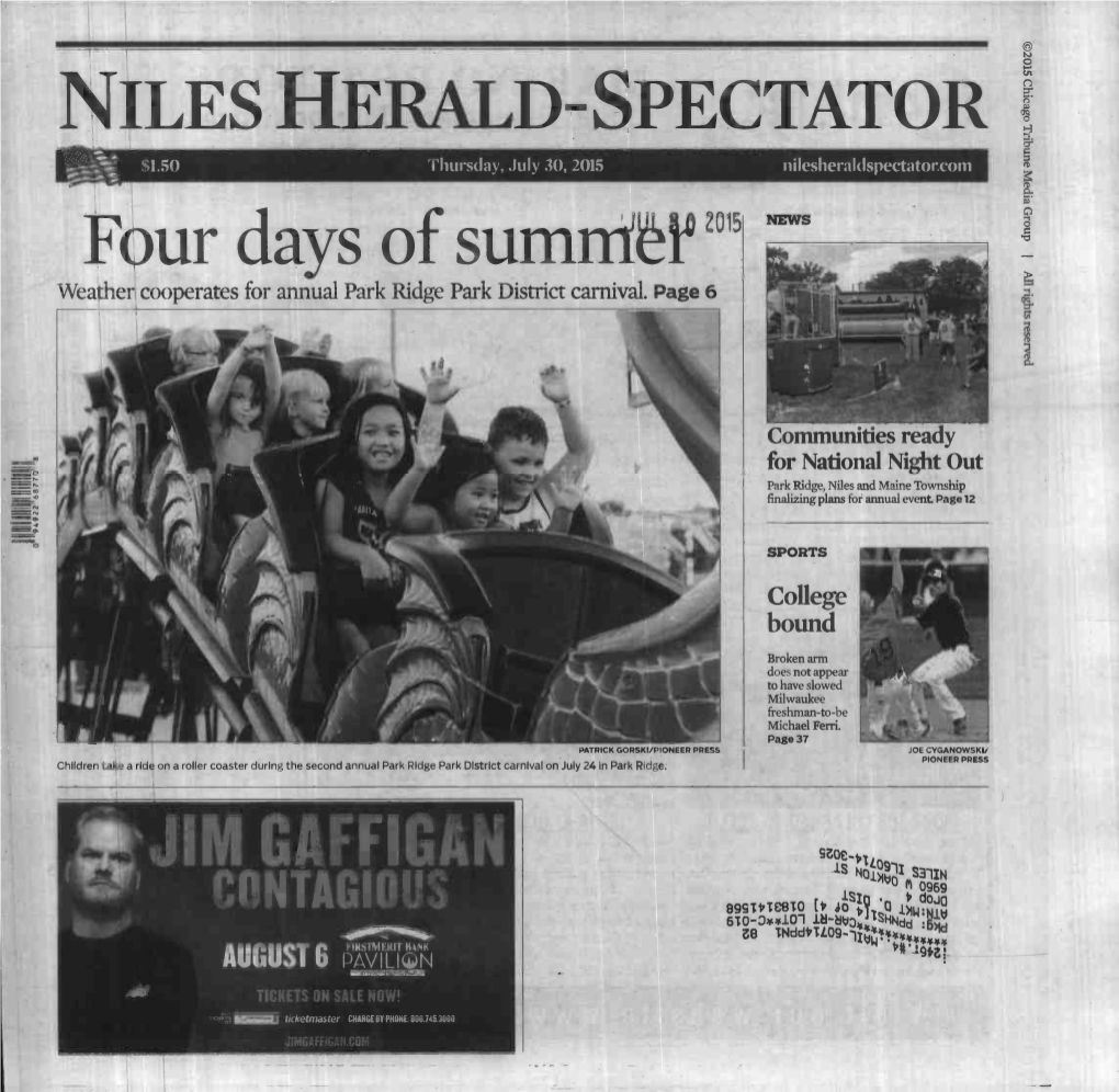 NILES HERALD- SPECTATOR SI.5() Thursday