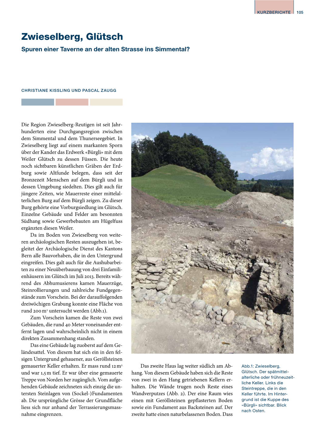 Archäologie Bern / Archéologie Bernoise 2014