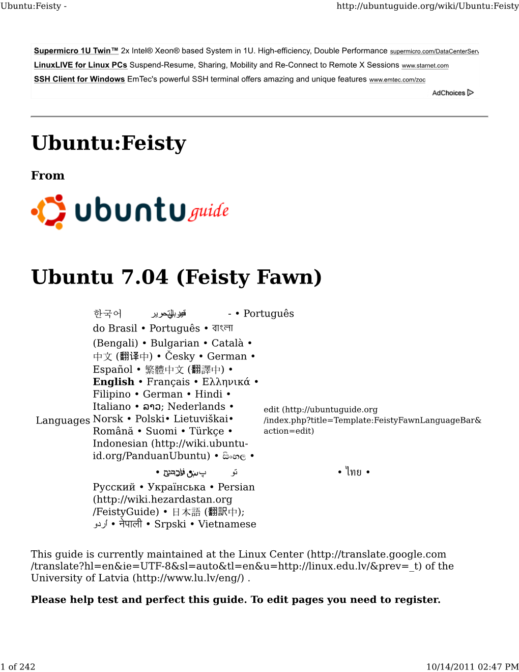 Ubuntu:Feisty Ubuntu 7.04 (Feisty Fawn)