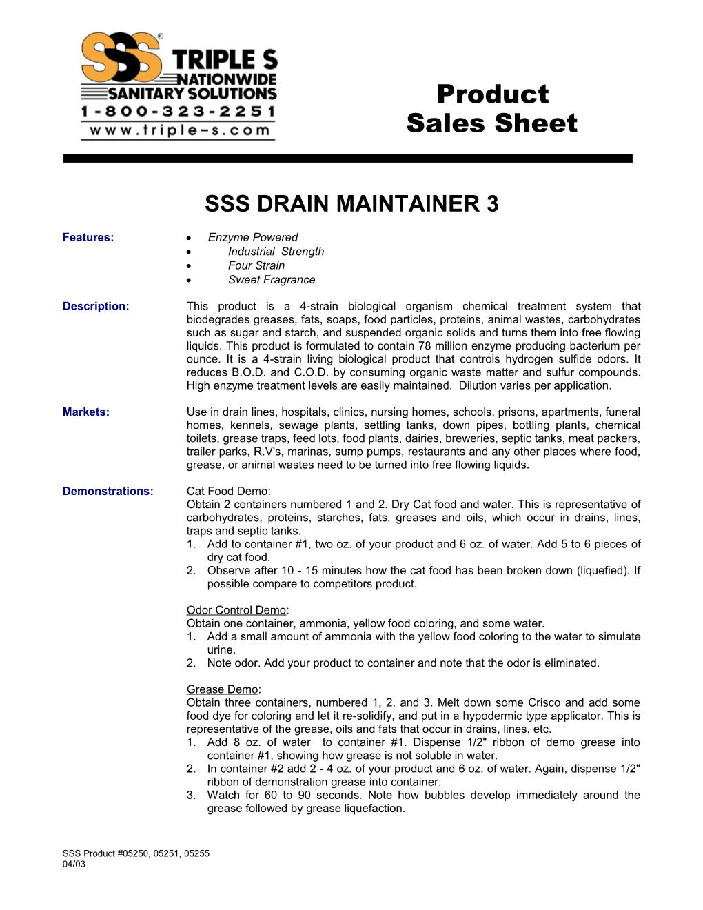 Sss Drain Maintainer 3