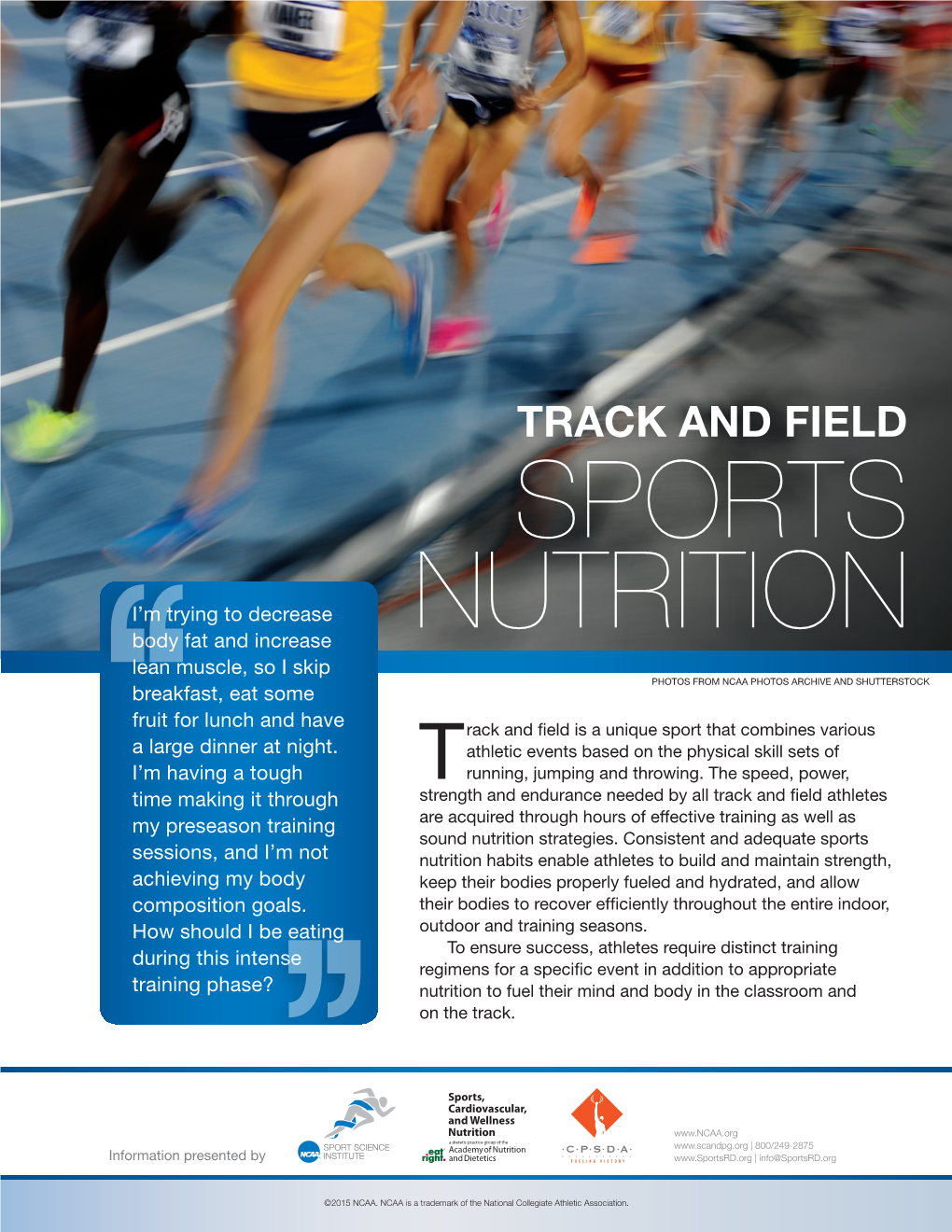 Track and Field Sports Nutrition